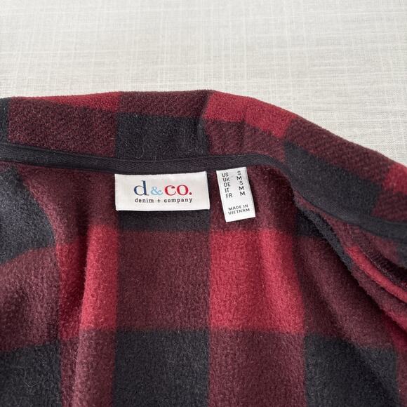 Denim & Co Buffalo Plaid Fleece S - Picture 5 of 12